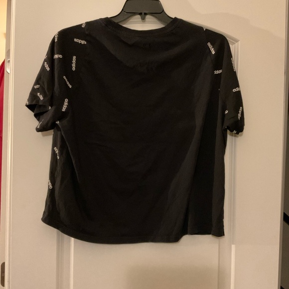 Womens adidas logo Tshirt crop top - Picture 2 of 3